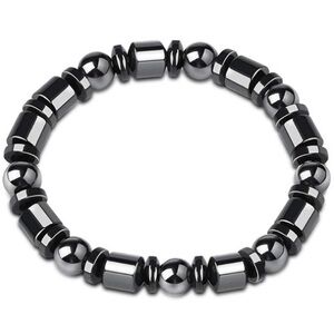 5for$10 Men Bracelet, 8mm Black Beaded Bracelet Mens Elastic Bracelet 19CM